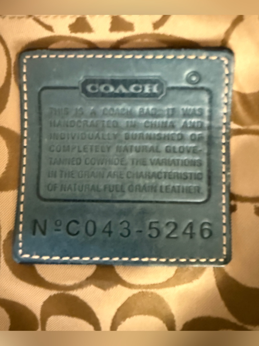 Coach Hampton Blue Leather Tote - Picture 9 of 13